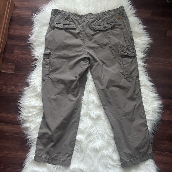 Men's Cabela's Cargo Pants 40 x 30 Gray 100% Cotton Pockets Hiking Work Y2K 90's - Picture 2 of 12